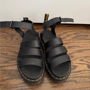 Dr. Martens Black Leather Sandals